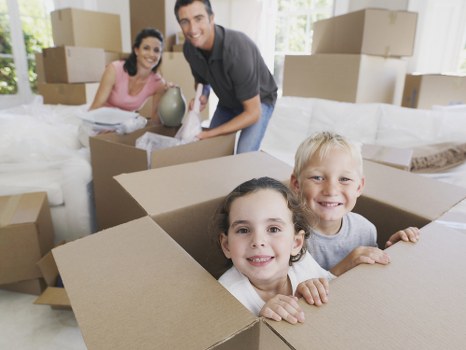 Careful loading of household items during a Swiss Cottage move