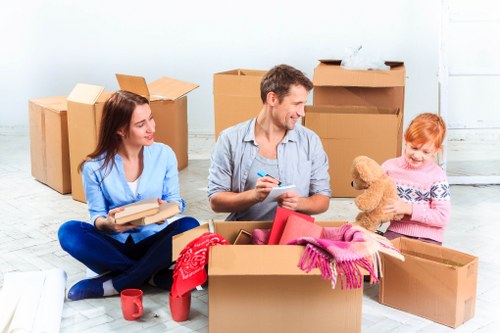 Commercial moving team planning an office relocation in Swiss Cottage