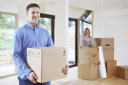 House movers preparing a local flat move in Swiss Cottage