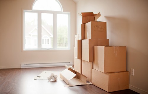 Packing and preparation for a house move in Swiss Cottage