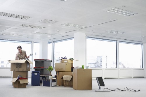 Moving team organising a flat move near Swiss Cottage